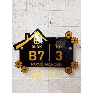 PAPAN NOMOR RUMAH AKRILIK | NOMER RUMAH AKRILIK | ALAMAT RUMAH TYPE LUXURY NO RUMAH ACRYLIC