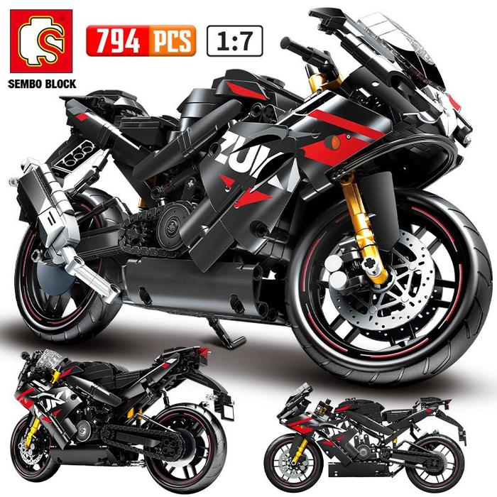 SEMBO BLOCK City Racing Motorcycle Moto Car Model Building Blocks