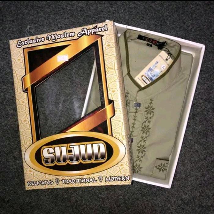 Koko Pria Lengan Pendek premium Merek Sujud Baju Muslim Dewasa