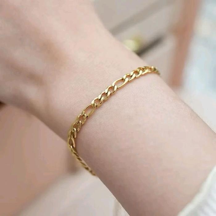 Gelang Rantai Wanita Gelang Rantai Titanium Anti Karat Gelang Etnik