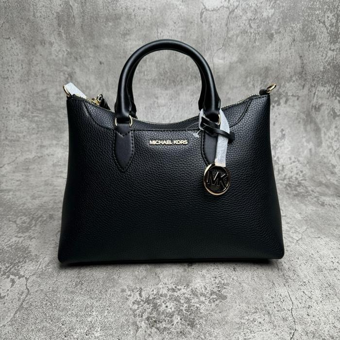 Mk austen satchel vanilla black bag