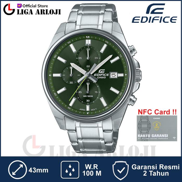 Casio EDIFICE EFV-610D-3CVUDF Jam Tangan Pria Analog Stainless EFV610D EFV-610D-3 EFV 610D 3CVUDF