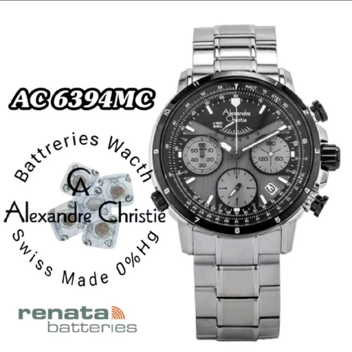 6394MC battrai jam tangan Alexandre Christie battrai pengganti battrai jam original