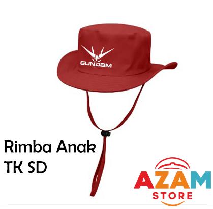 Topi Rimba Anak Tk SD Outdoor Bahan Drill Gundam V1