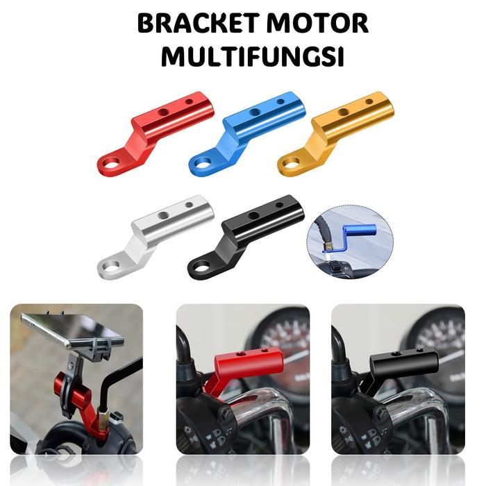 Bracket Spion Motor Bracket EEVO Universal Braket Tambahan Spion Motor