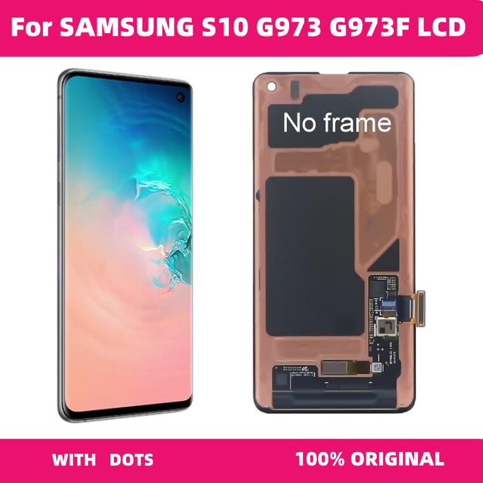 100% Original AMOLED S10 LCD For SAMSUNG Galaxy S10 Display G973