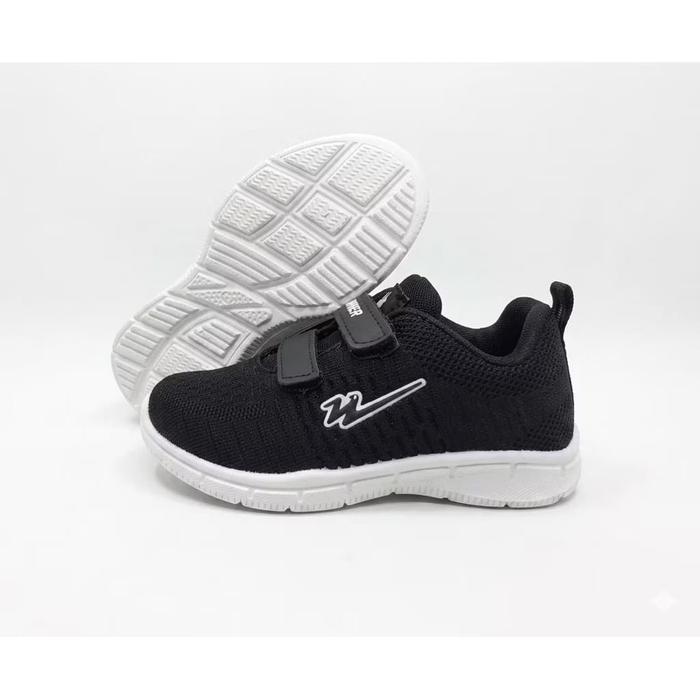 Sepatu Runner Perekat Warna Hitam Putih Original