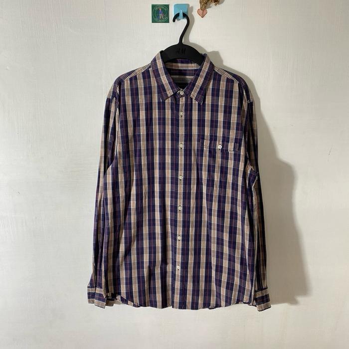 KEMEJA PANJANG GIORDANO STRIPE SECOND