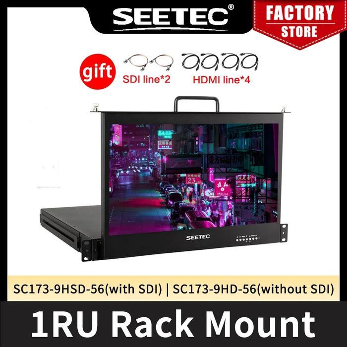 Seetec 17.3 Inch 1Ru Pull Out Rack Mount Monitor Full Hd 1920X1080 Sc173-Hsd-56 For Broadcast Direct