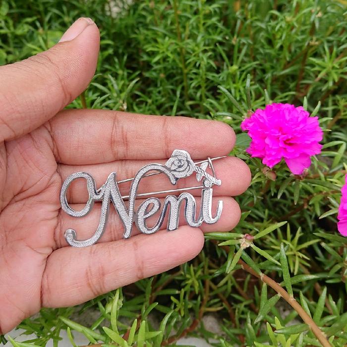Bros Pin Bros Nama Kustom Custom Label Bros Anting Kuning Ibu Aksesoris Perhiasan Hadiah
