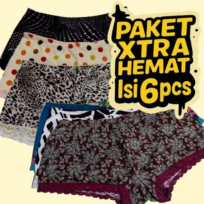 Promo 6-3 pcs | Cd Hotpants Viral / Cd Wanita Cd Juve Jumbo