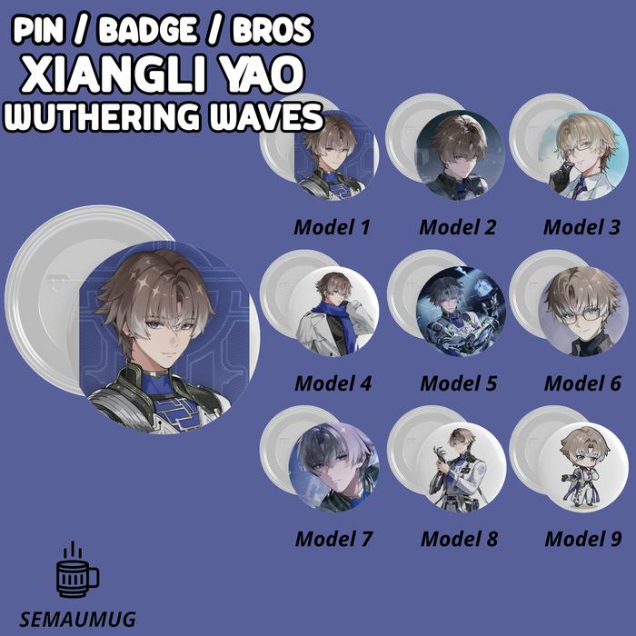 PIN XIANGLI YAO WUTHERING WAVES BROS BADGE BULAT GAME LUCU CUSTOM SEMAUMUG
