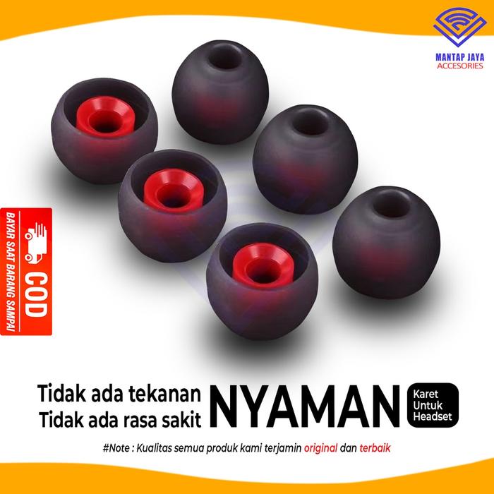 [COD] SILIKON EARTIPS KARET HEADSET HANDSFREE EARPHONE UNIVERSAL