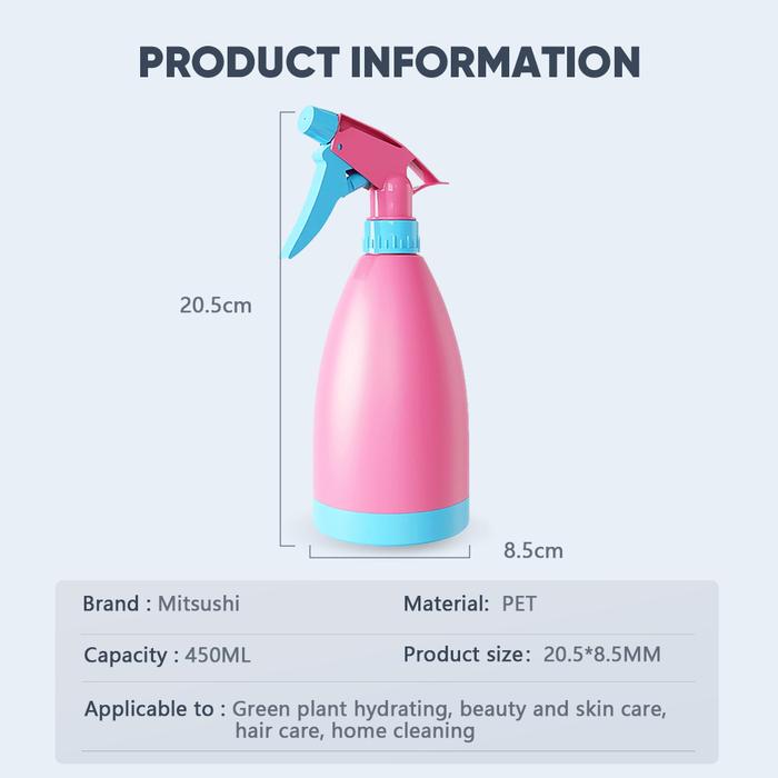 Mitsushi Botol Spray Semprot 500ml Sprayer Semprotan Burung Tanaman Hewan Kaca Bottle Trigger Candy 