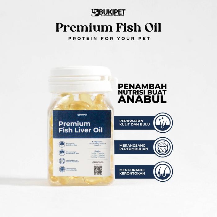 Minyak ikan fish oil vitamin bulu kucing- PREMIUM FISH OIL