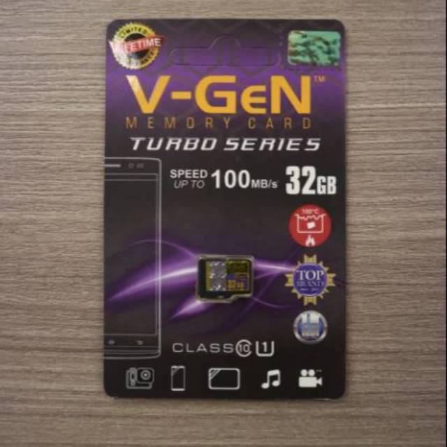 Memory vgen Micro SD C10 Non Adaptor 32GB 32giga turbo merek Vgen