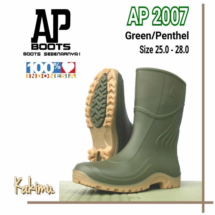 PREMIUM SEPATU BOOT MURAH AP BOOT AP 2007 GREEN