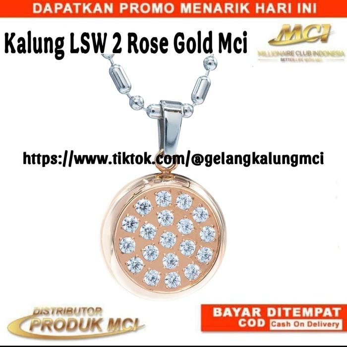 KALUNG PENDANT LSW 2 ROSE GOLD KALUNG KESEHATAN WANITA KALUNG MCI ORIGINAL BERSEGEL DAN BERKODE