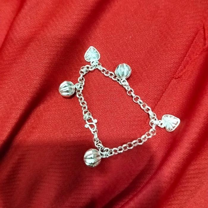 Gelang kaki bayi perak murni asli anti karat