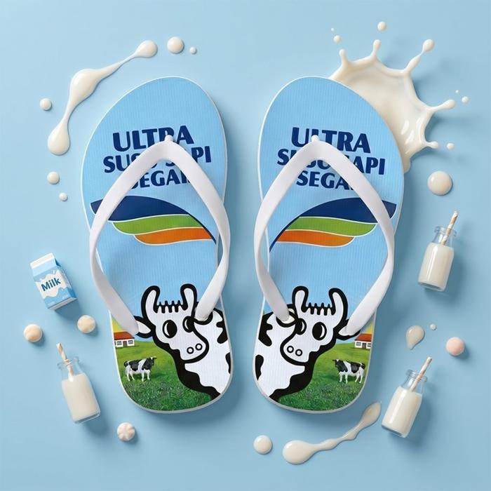 SANDAL JEPIT ANAK SUSU SAPI SEGAR LUCU DAN UNIK Fashion