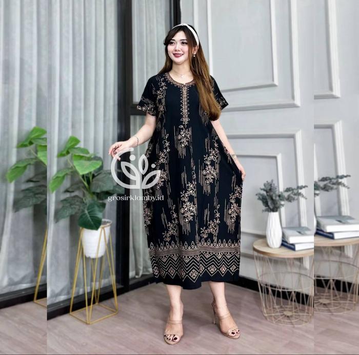 Daster Lowo Klaten Rayon Batik Premium Busui Nyaman Adem Tebal - Alinrafd