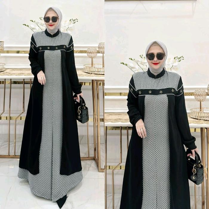 Teratai dress gamis terbaru original nasya simple dan elegan