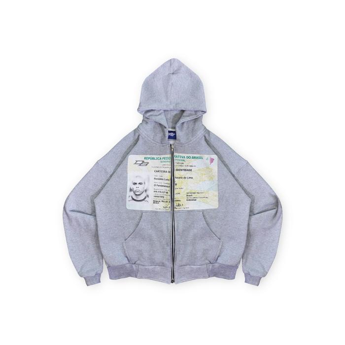 DIRTYBUSINESS NAZARIO RONALDO ZIP HOODIE MISTY