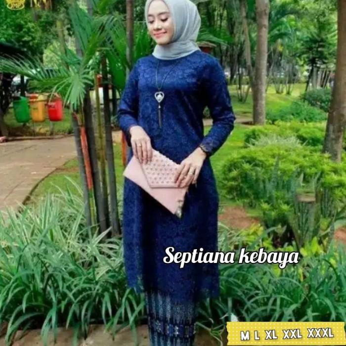 Baju Kebaya Modern Tunik Brokat Jumbo  / Kebaya Brokat Putih