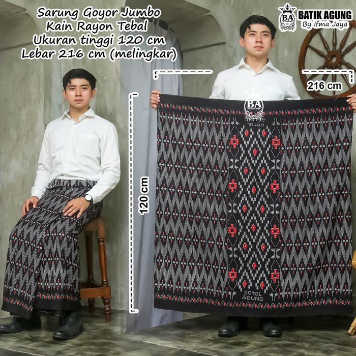 Sarung Goyor Botol Premium Bandaria Black Series Motif Botol 7 Nyaman Mewah Muslim Santri Lembut / S