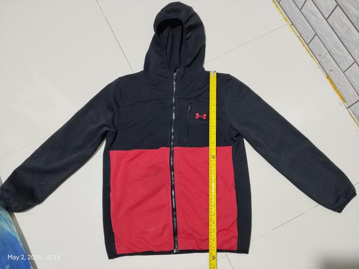 Jaket UA hitam merah thrift