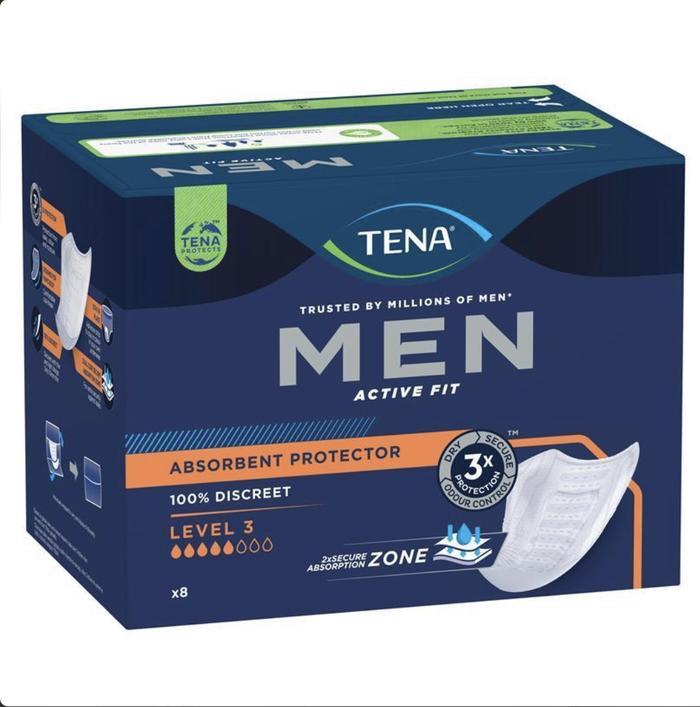 STOK TERBATAS !!!! TENA MEN PADS LEVEL 3 - 8 PACK. DIAPER PRIA TERJANGKAU