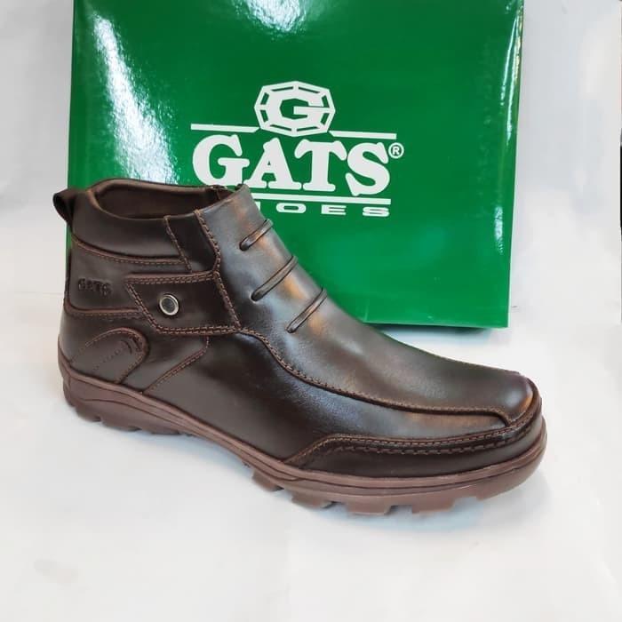 Sepatu Boot Pria Sepatu Kulit Gats TO 2252 - Brown Shoes