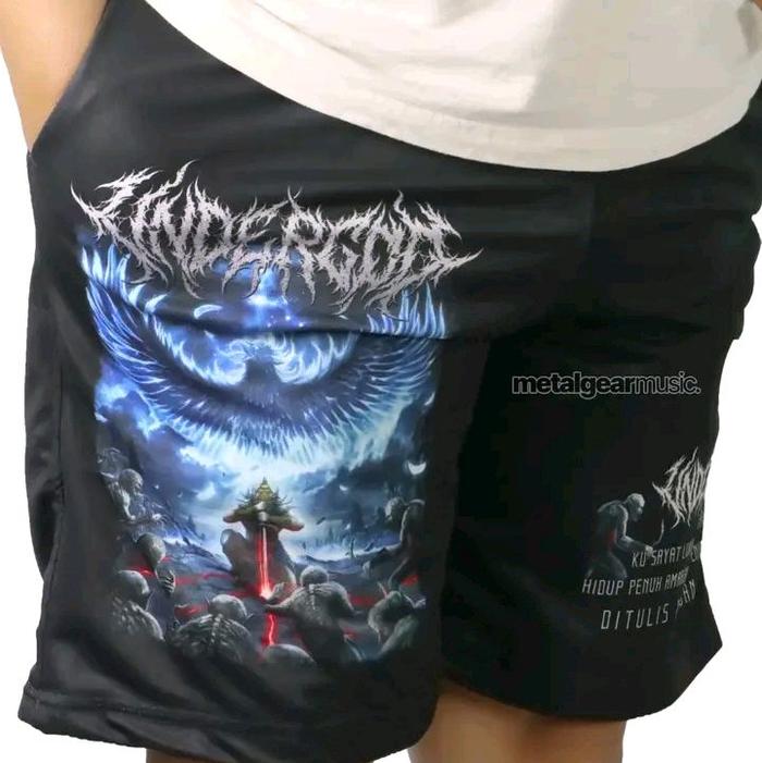 Undergod - ditulis dengan | shorts | menshort | celana pendek | celana distro | celana band metal or