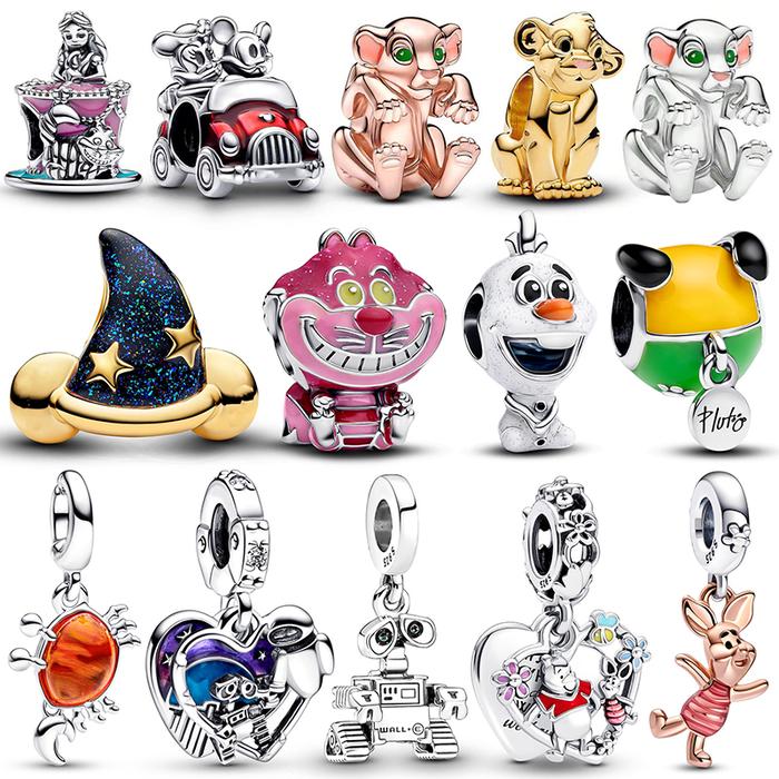 Charm 925 Originale Disney Animal King Simba Beads Fits Bracelets Necklace For Charms Silver 925 Wom