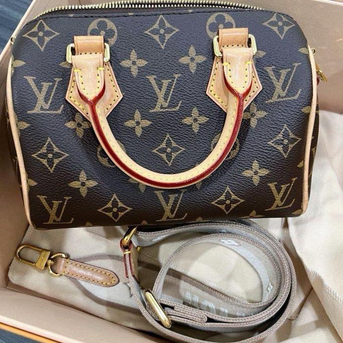 Authentic LV Speedy Bandouliere 20 Monogram Microchip Preloved