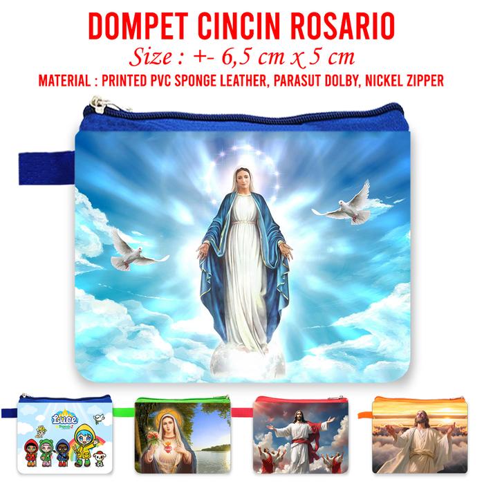 Dompet Cincin Rosario Dompet Souvenir Kristiani Tempat Cincin Rosario Bunda Maria Yesus Christian