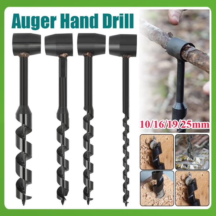Bor Tangan Bor Kunci Pas Baja Karbon Manual Bor Auger Portabel Bor