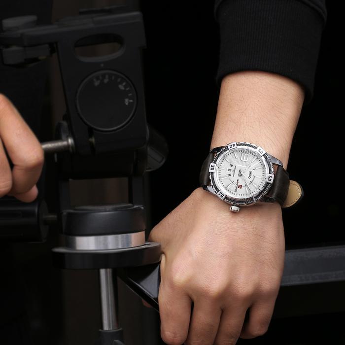 Jam Tangan Pria Navi Force Original Tahan Air Quartz NF 9117 Leather