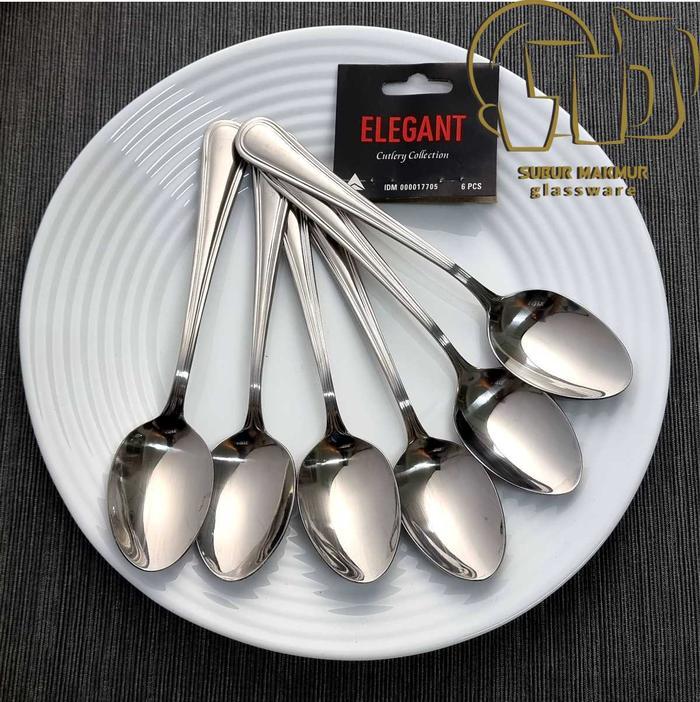 [6 Pcs] ELEGANT SMVD-03. Sendok Makan Kedaung . Hotel Dinner Spoon