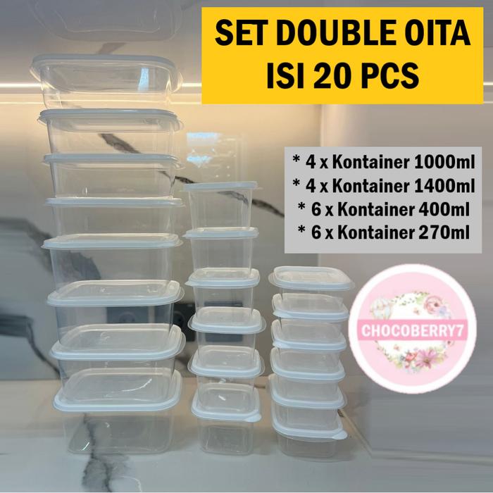 Toples Set Calista Oita isi 20 pcs set Furano isi 12 pcs Jumbo Ukuran Besar Food Container Food Prep