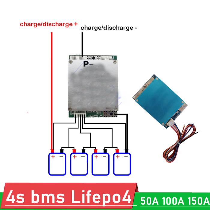 4S 12V 100A BMS 3.2V LifePo4 Baterai Lithium Papan Perlindungan