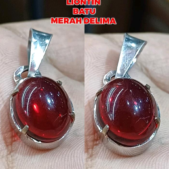 LIONTIN BATU MERAH DELIMA LIONTIN GIGIK
