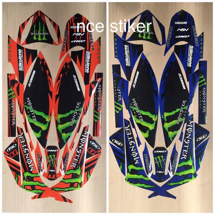 STIKER STRIPING DECAL VARIASI MONSTER KLX [NTS]