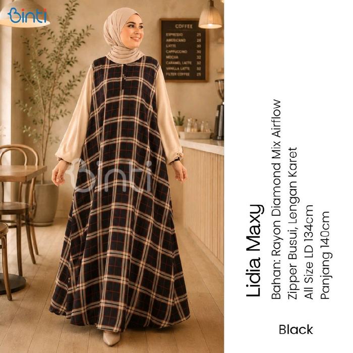 Dress Jumbo Alodia LD 134 XXXL 3XL Bahan Rayon diamond Ori Binti Gamis jumbo terbaru Dress Jumbo ter