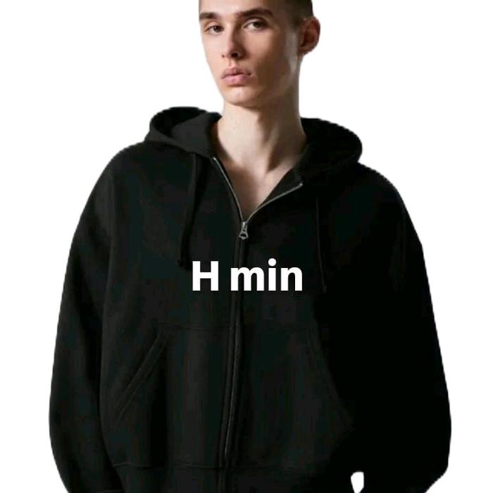 jaket hoodie hmin bold cocok untuk pria dan wanita