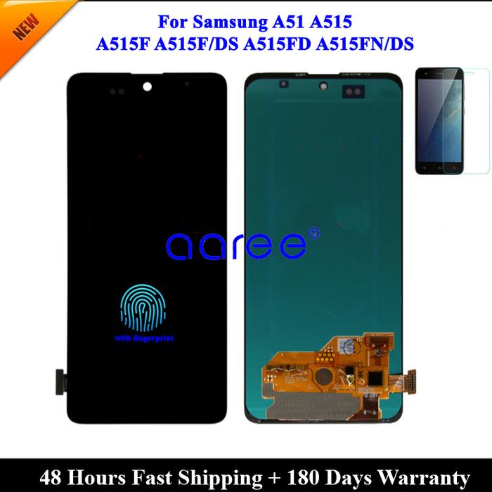 OLED LCD With fingerprint For Samsung A51 2020 A515 LCD A515F lcd