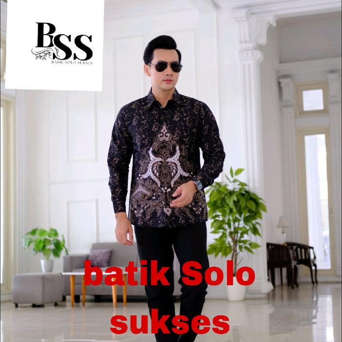 Kemeja Batik Pria Lengan Panjang Pendek Bahan Premium Lapis Furing Batik Solo Sukses