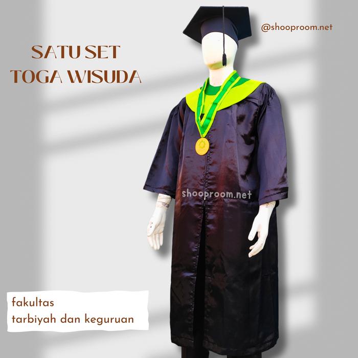 (SATU SET) TOGA WISUDA UINSA - FAKULTAS TARBIYAH DAN KEGURUAN - KAIN SATIN (kalung bulat)