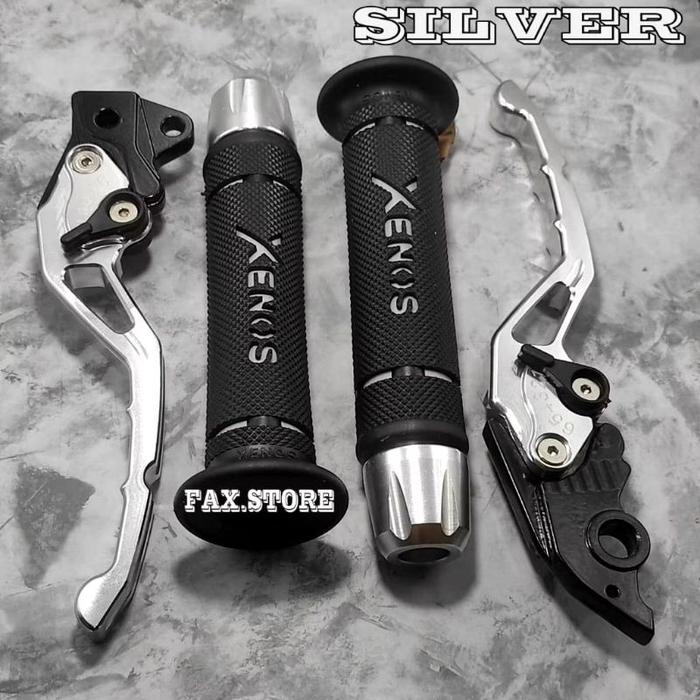 Paket 3in1 Handgrip SUPER XENOS Model RCB HG55 + Jalu Stang Full CNC + Handle Rem Stelan Full CNC / 