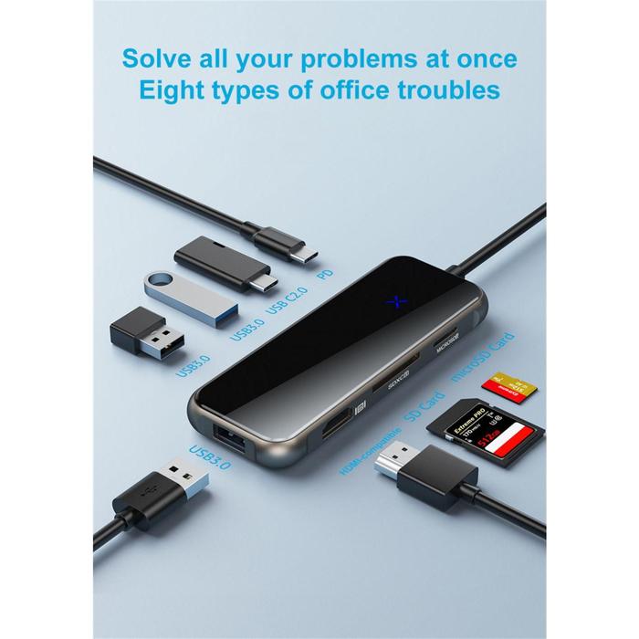 Multiport Adapter Usb C Hub Type-c Adapter Otg Adapter Pd100w Fast